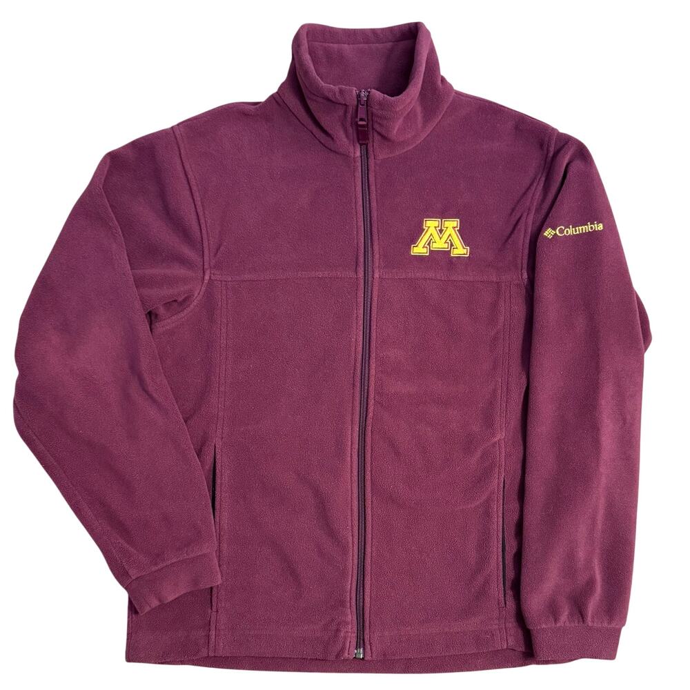 University of Minnesota Columbia Fleece Full Zip Embroidered Gophers Youth 18/20